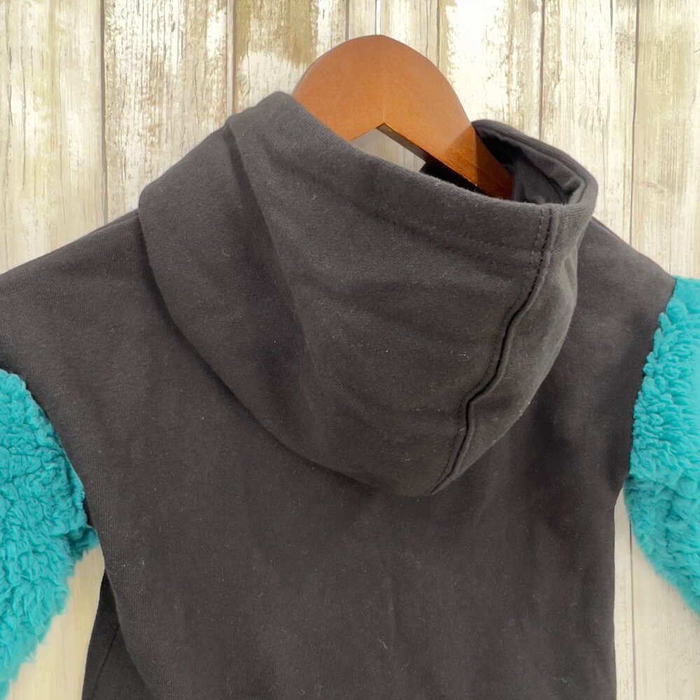 NHL San Jose Sharks Boys Faux Fur Long Sleeve Hooded Sweatshirt 2T - Picture 6 of 6